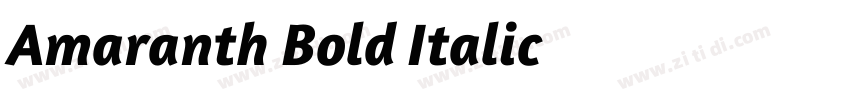 Amaranth Bold Italic字体转换